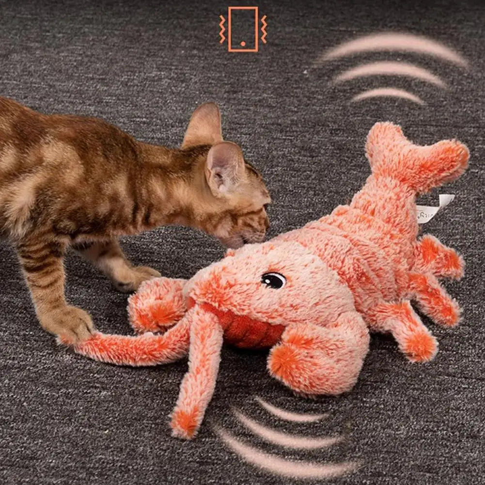 Three Vibration Modes Pet Toy Pet Toy with Vibration Modes Electric Lobster Toy for Dogs Cats Usb Rechargeable Vibration Modes