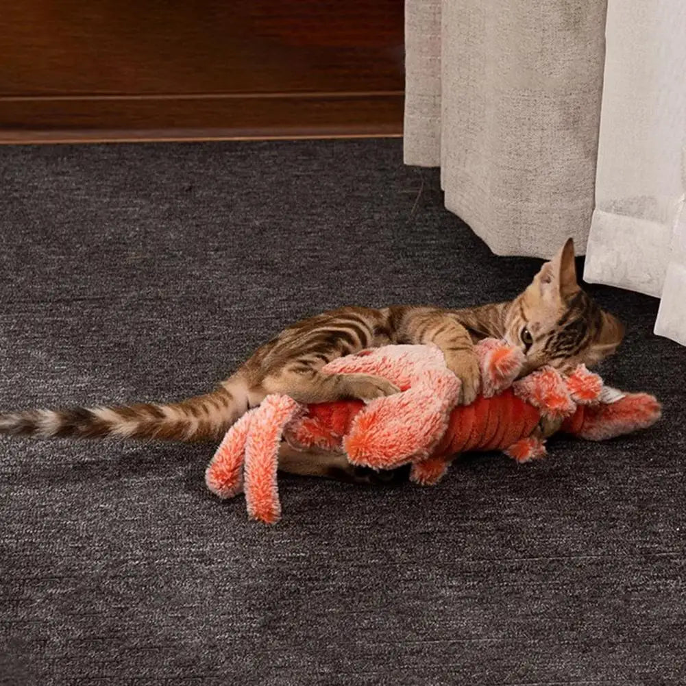 Three Vibration Modes Pet Toy Pet Toy with Vibration Modes Electric Lobster Toy for Dogs Cats Usb Rechargeable Vibration Modes